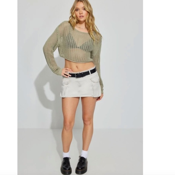 Mid-Rise Mini Cargo Skort (size large) - Picture 2 of 6